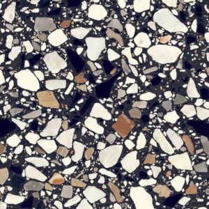 Decortegel 20X20cm FRAMMENTI NERO MA Terrazzo
