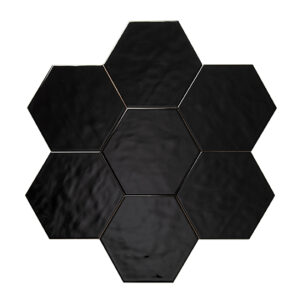 Sottocer zwart Super Glossy Hexagon