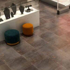 Rak EVOQUE METAL tegel Bruin Brown Mat 75x75 cm