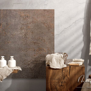 Rak EVOQUE METAL tegel Bruin Brown Mat 60x60 cm