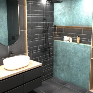 Rak SURFACE tegel Antraciet Mat Night