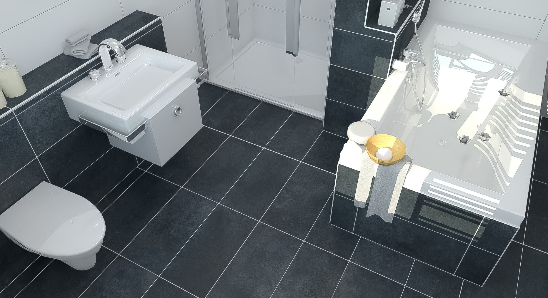 Rak SURFACE tegel 30X60 Antraciet mat Night