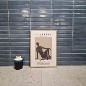 FRAMMENTI tegel 7X40 cm Blauw glans