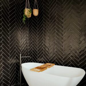 BLOCK tegel 7X30 cm Zwart glans