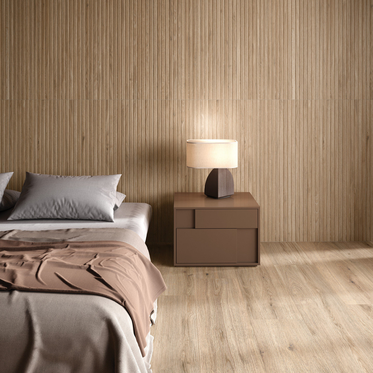 Rak SAPIEN WOOD tegel 29X180 - Bruin mat - Afbeelding 2